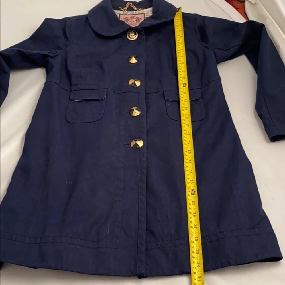 Juicy Couture navy blue princess pea coat M
